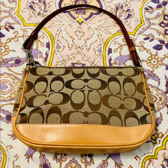 Coach Brown and Tan Signature Bag - Picture 1 of 8